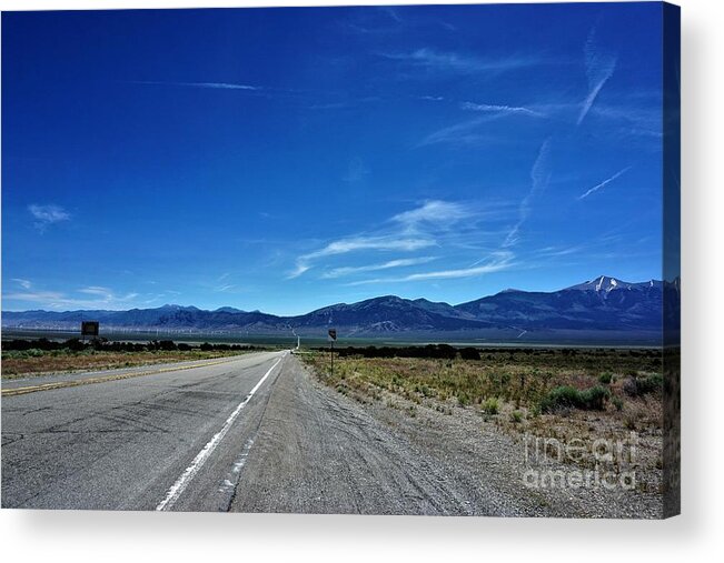 Nevada Acrylic Print featuring the photograph HWY 50, Nevada by Merle Grenz