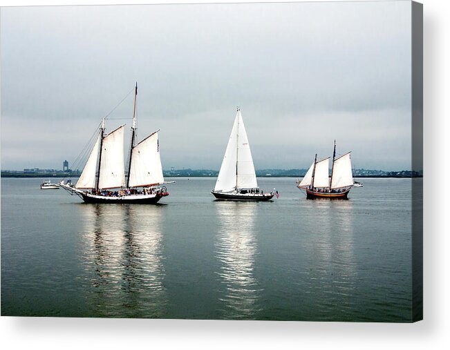 2017 Acrylic Print featuring the photograph I Saw Three Ships by Greg Fortier