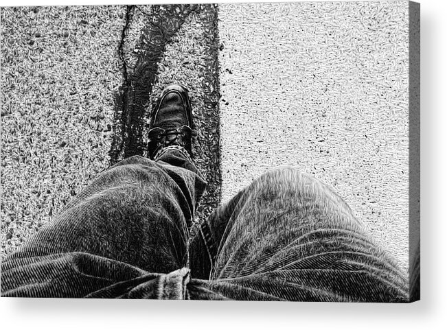 I Walk The Line Acrylic Print featuring the photograph I Walk The Line by Glenn McCarthy Art and Photography