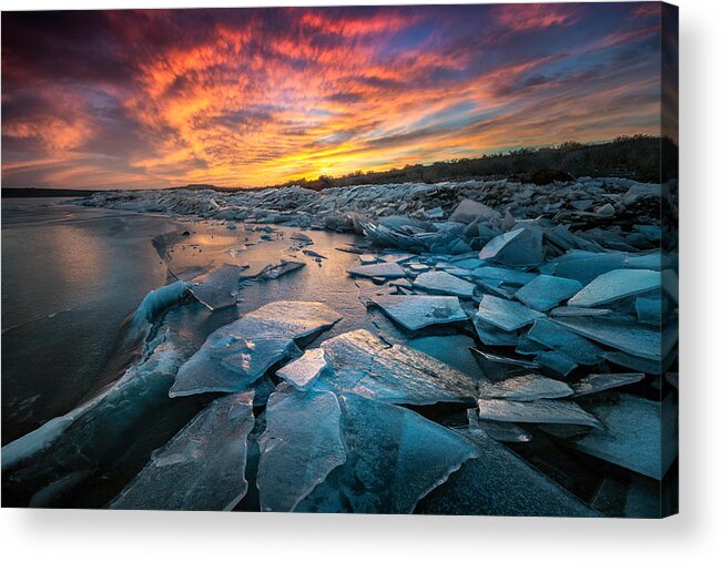 Great Salt Lake Acrylic Print featuring the photograph Ice Floe by Dave Koch