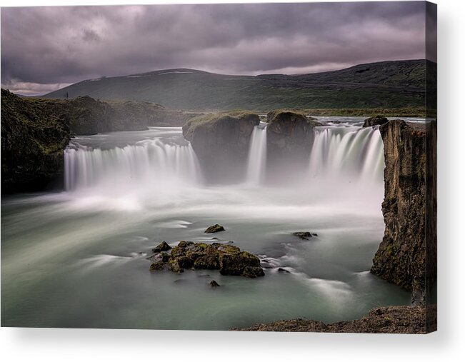 Iceland Acrylic Print featuring the photograph Iceland Waterfall by Tom Singleton
