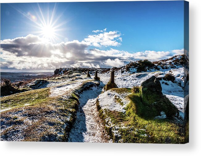 Peak District Acrylic Print featuring the photograph Icey Path in the Peaks by Nick Bywater
