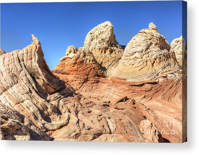 Arizona Acrylic Print featuring the photograph Impossible Rock Formations in the White Pocket by Colin D Young