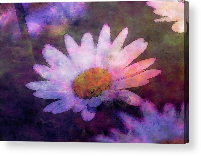 Impressionist Acrylic Print featuring the photograph Impressionist Daisy 2979 IDP_2 by Steven Ward