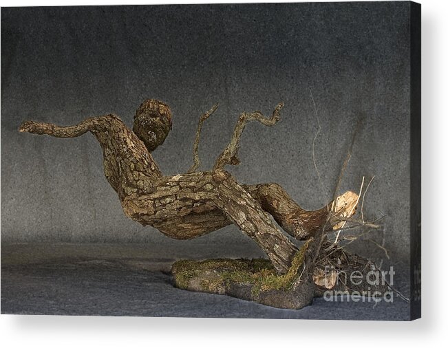 Groot Acrylic Print featuring the mixed media In An Instant a sculpture by Adam Long by Adam Long