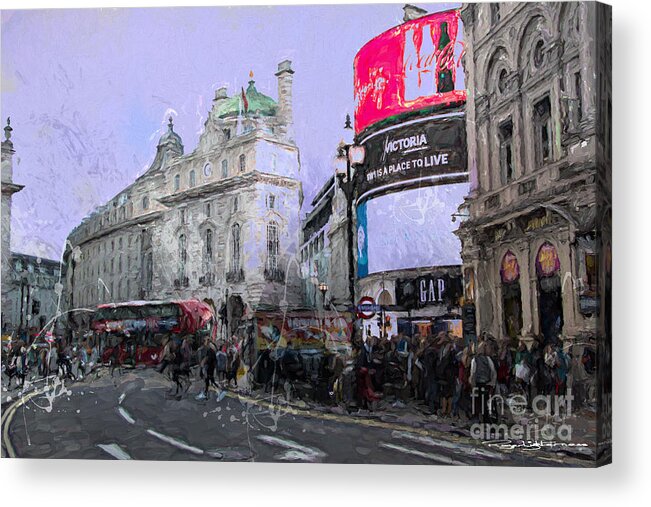 London Acrylic Print featuring the digital art In London by Roger Lighterness