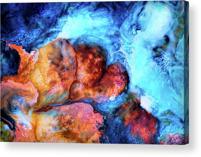 Abstract Painting Acrylic Print featuring the painting In love by Lilia S