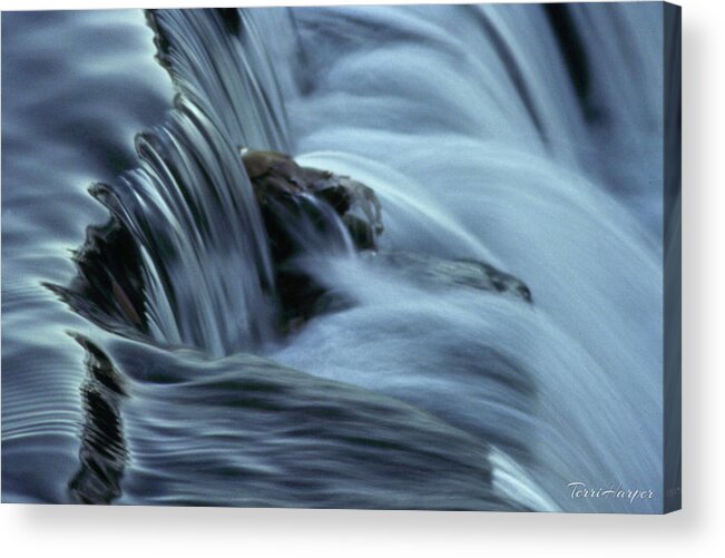 Waterfall Acrylic Print featuring the photograph In The Flow by Terri Harper