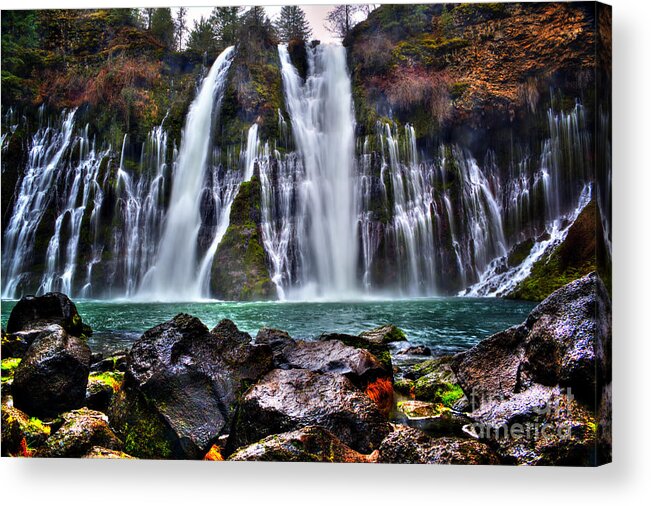 Waterfall Acrylic Print featuring the photograph In The Mist by Paul Gillham