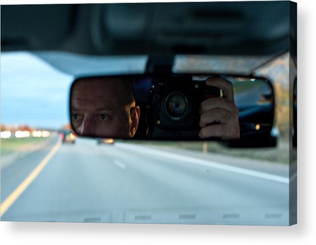 Driving Acrylic Print featuring the photograph In The Road by Steven Dunn