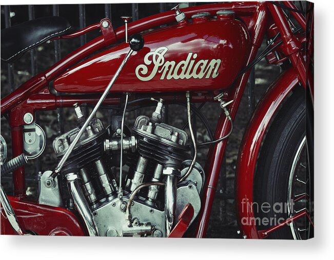 Indian Acrylic Print featuring the photograph Indian 101 Scout by Tim Gainey