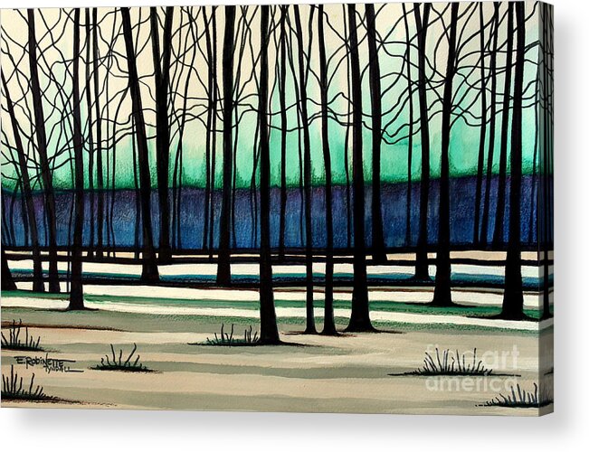 Landscape Acrylic Print featuring the painting Indigo by Elizabeth Robinette Tyndall