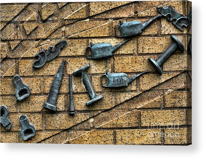 Sculpture Acrylic Print featuring the photograph Industrialisation in Decline by Brenda Kean