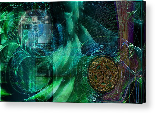 Digital Abstract Art Acrylic Print featuring the digital art inPhinity by Kenneth Armand Johnson