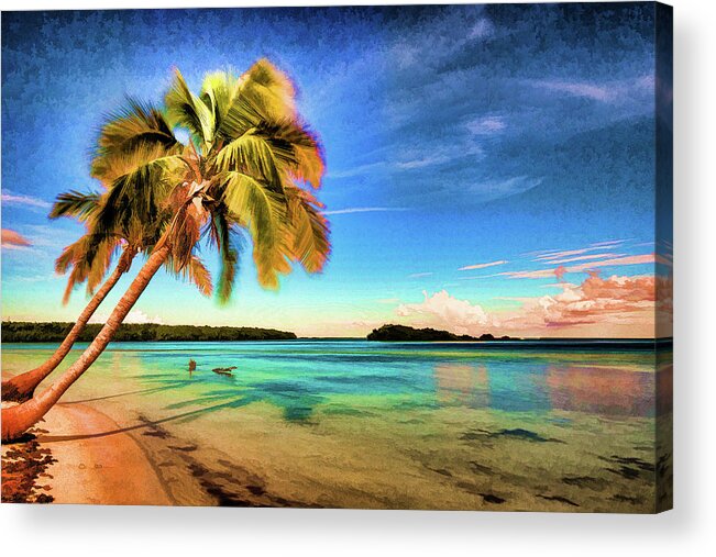 Florida Acrylic Print featuring the digital art Bahia Honda Beach by Stefan Mazzola