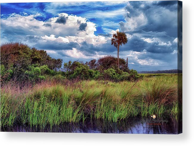 Clouds Acrylic Print featuring the photograph Intracoastal Autumn by Joseph Desiderio