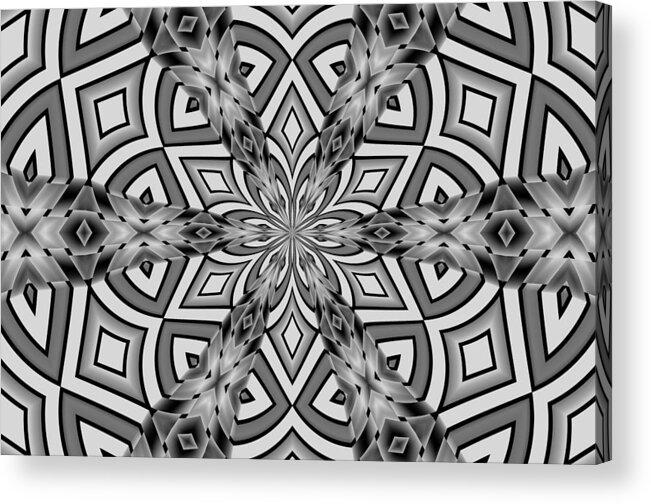 Abstract Acrylic Print featuring the digital art Into the Floral by Michelle McPhillips