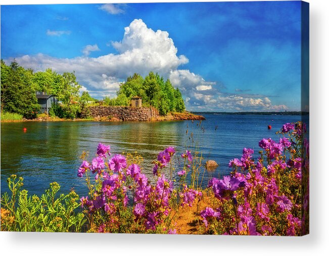 Barns Acrylic Print featuring the photograph Islands of Light by Debra and Dave Vanderlaan