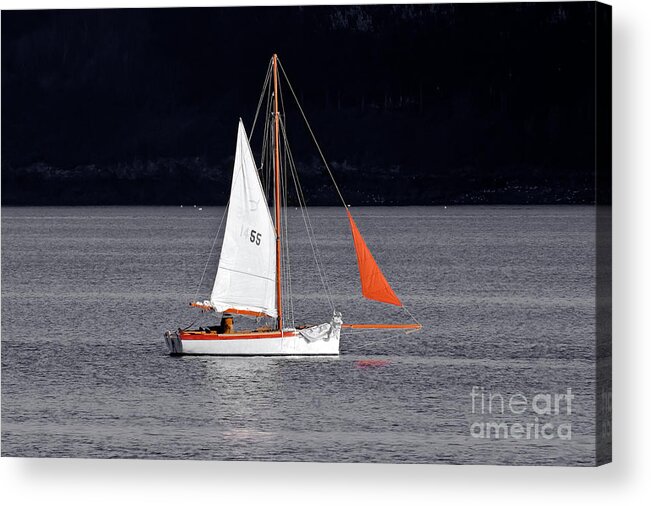 Fishing Acrylic Print featuring the photograph Isolated Fisherman by Terri Waters