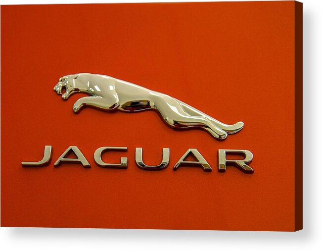 Jaguar Emblem Acrylic Print featuring the photograph Jaguar by Robert Hebert