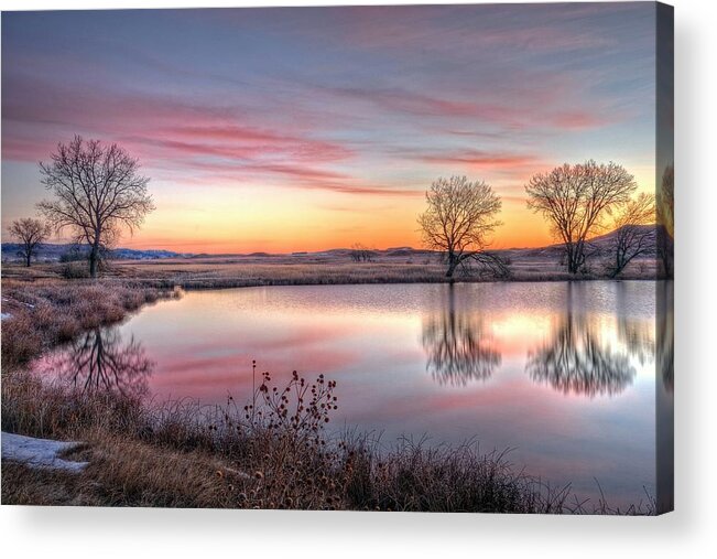 Sunrise Acrylic Print featuring the photograph January Dawn by Fiskr Larsen