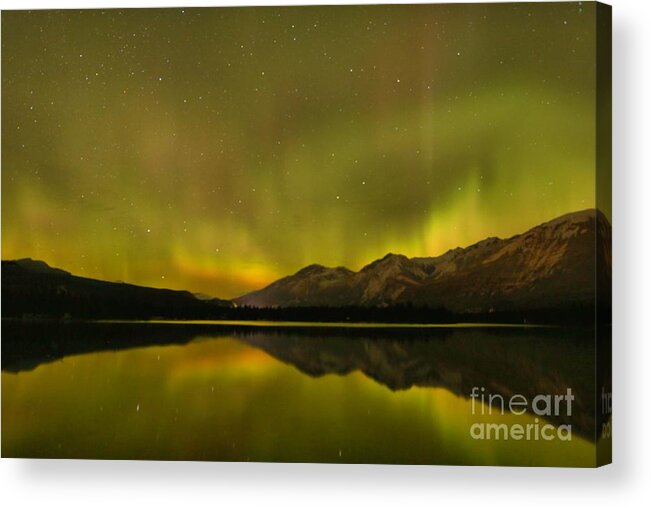 Canadian Northern Lights Acrylic Print featuring the photograph Jasper Energy Swirls by Adam Jewell