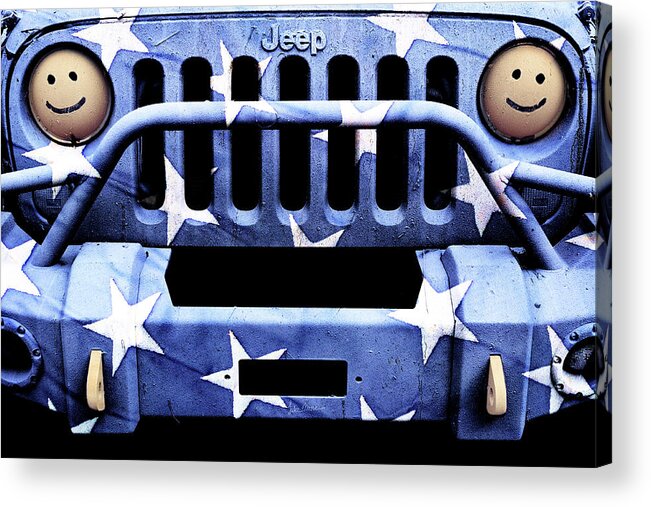 Jeep Acrylic Print featuring the photograph Jeep JK American Stars by Luke Moore