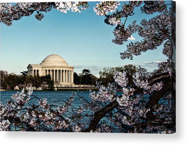 Memorial Acrylic Print featuring the photograph Jefferson Memorial In Spring by Christopher Holmes
