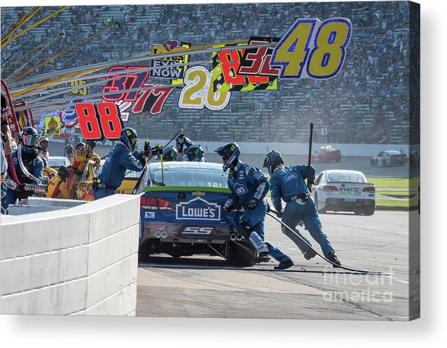 Jimmy Johnson Acrylic Print featuring the photograph Jimmy Johnson getting some new shoes by Paul Quinn
