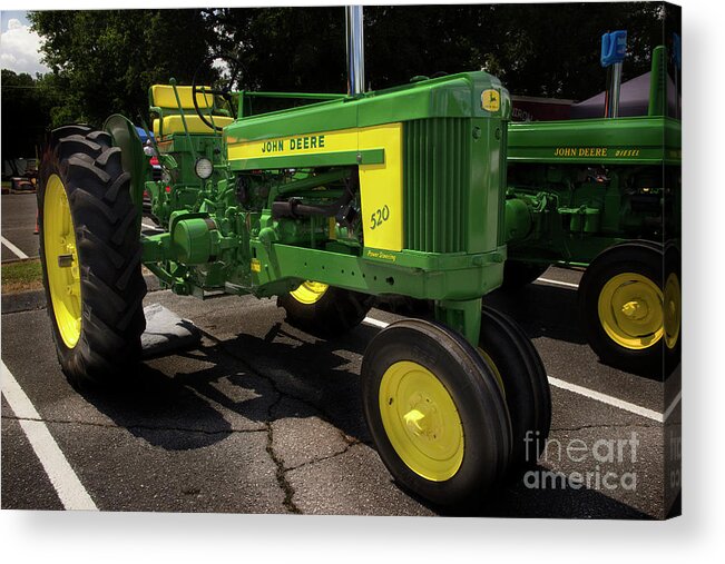 Tractor Acrylic Print featuring the photograph John Deere 520 by Mike Eingle
