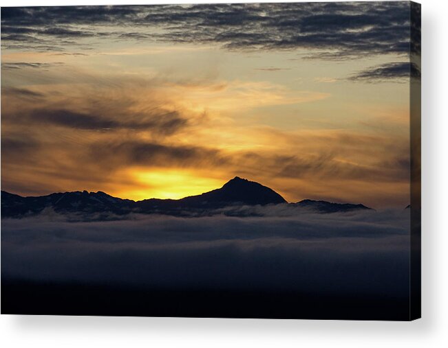 Sunrise Acrylic Print featuring the photograph Juneau Morning by Allen Carroll