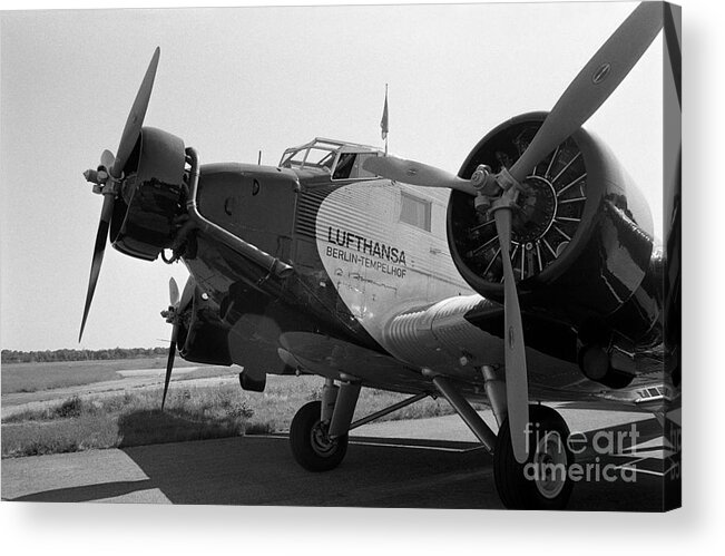 Junkers Acrylic Print featuring the photograph Junkers Ju-52 by Riccardo Mottola