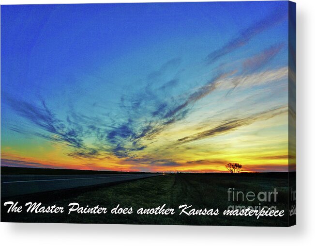 Kansas Acrylic Print featuring the photograph Kansas Sunrise by Merle Grenz