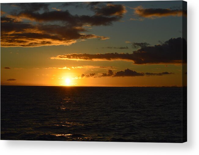 Sunset Acrylic Print featuring the photograph Kauai Sunset by James McAdams