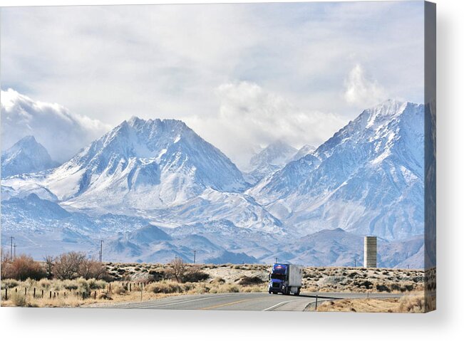 Sky Acrylic Print featuring the photograph Keep On Trucking by Marilyn Diaz