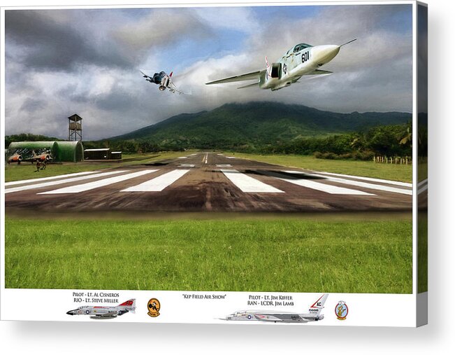 Aviation Acrylic Print featuring the digital art Kep Field Air Show by Peter Chilelli