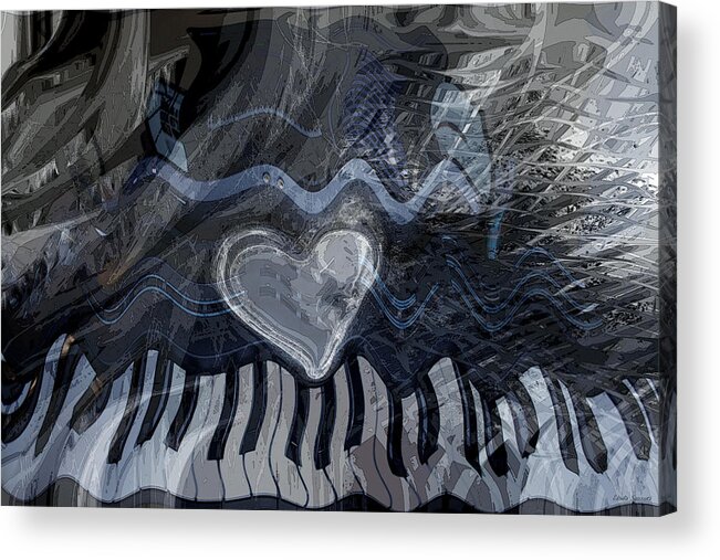 Key Waves Acrylic Print featuring the digital art Key Waves by Linda Sannuti