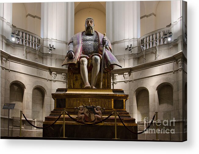 Photography Acrylic Print featuring the photograph King Gustav Vasa in the Nordiska museet by RicardMN Photography