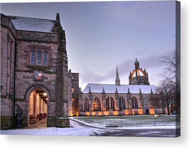 King's College Acrylic Print featuring the photograph King's College - University of Aberdeen by Veli Bariskan