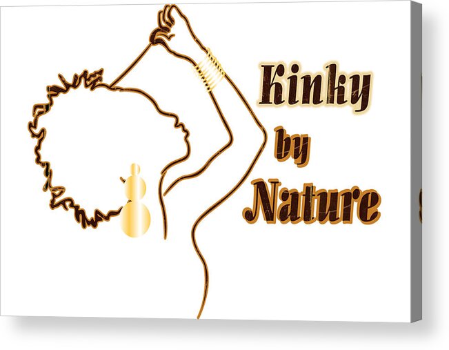 Kinky Acrylic Print featuring the digital art Kinky by Nature by Rachel Natalie Rawlins