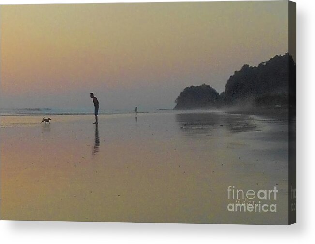 Sunset Acrylic Print featuring the photograph la Casita Playa Hermosa Puntarenas Costa Rica - Playtime Crop by Felipe Adan Lerma