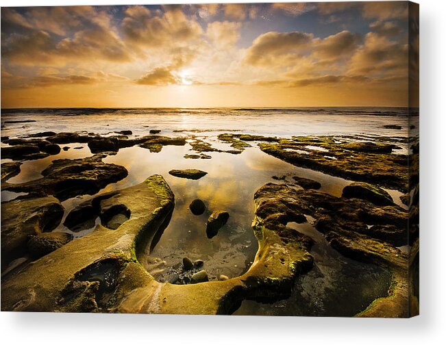 Seascape Acrylic Print featuring the photograph La Jolla Horseshoe by Joel Olives
