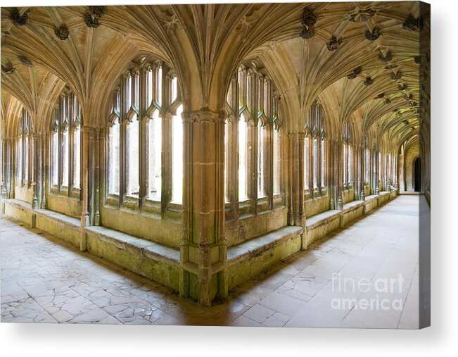 Lacock Acrylic Print featuring the photograph Lacock Abbey Cloisters by Colin Rayner