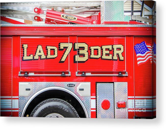 Truck Acrylic Print featuring the photograph Ladder 73 by Colleen Kammerer