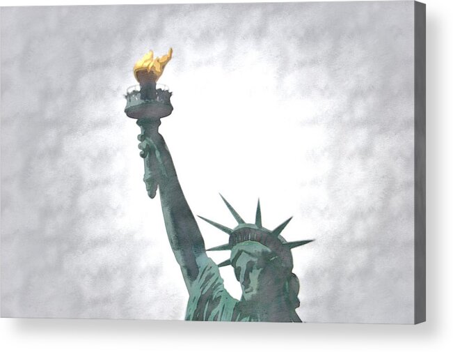 New York Acrylic Print featuring the photograph Lady Liberty	 by Jennifer Frechette