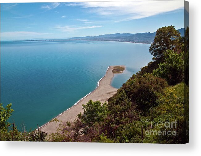 Lagoon Of Tindari Acrylic Print featuring the photograph Lagoon of Tindari on the Isle of Sicily by Silva Wischeropp