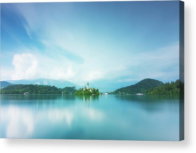 Slovenia Acrylic Print featuring the photograph Lake Bled by Mirko Chessari