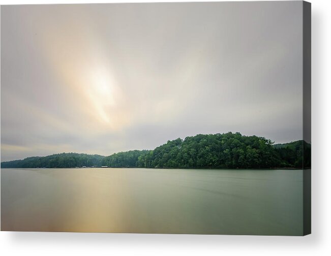 Sky Acrylic Print featuring the photograph Lake Lanier Glow by John Kirkland