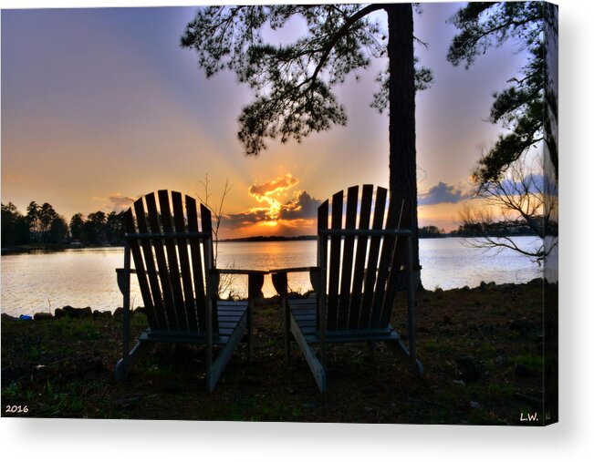 Lake Murray Relaxation Acrylic Print featuring the photograph Lake Murray Relaxation by Lisa Wooten