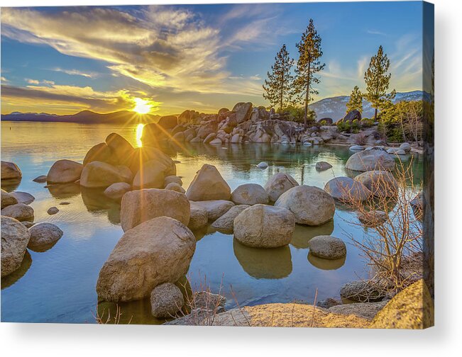 California Acrylic Print featuring the photograph Lake Tahoe Spring Starburst by Scott McGuire